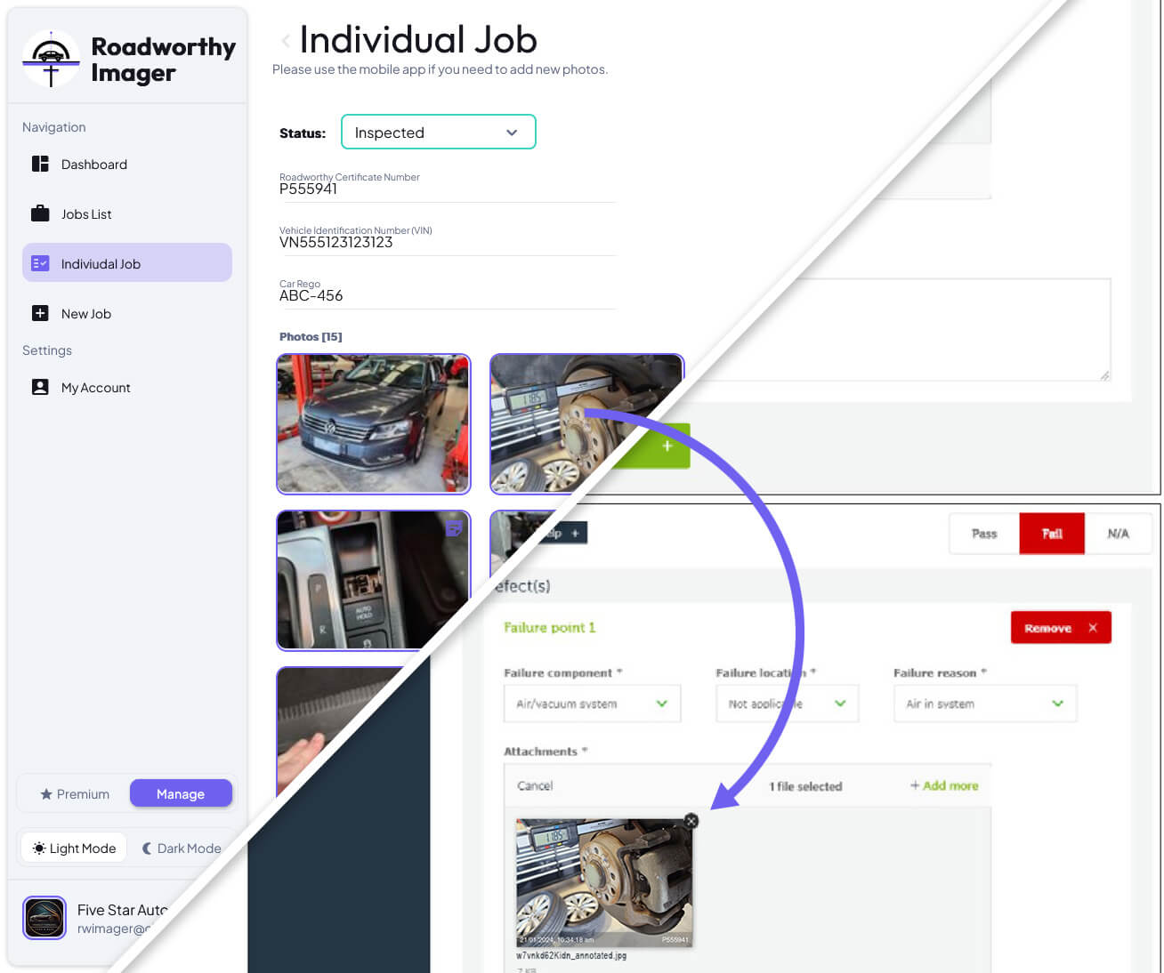 Upload photos to VicRoads